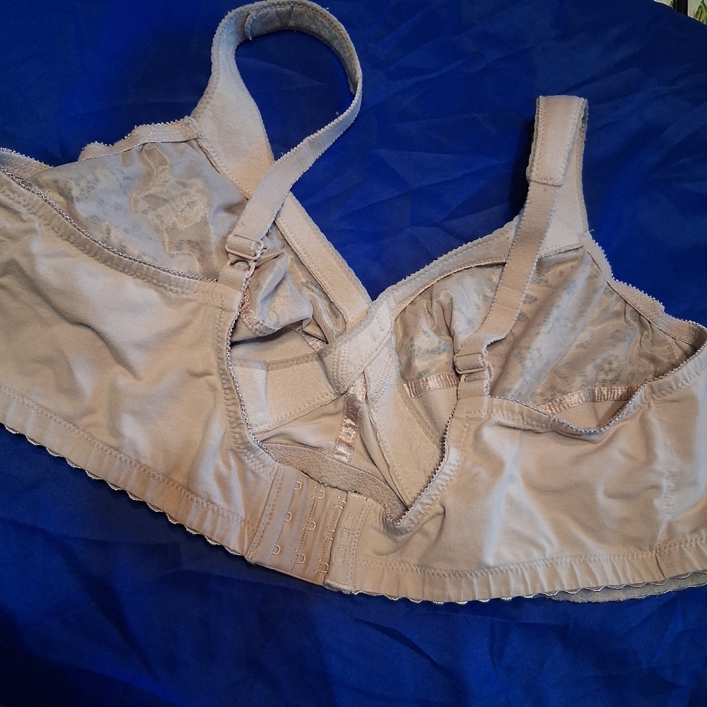 👙Glamorise Elegant Lace Bra in Soft Beige - Picture 4 of 9
